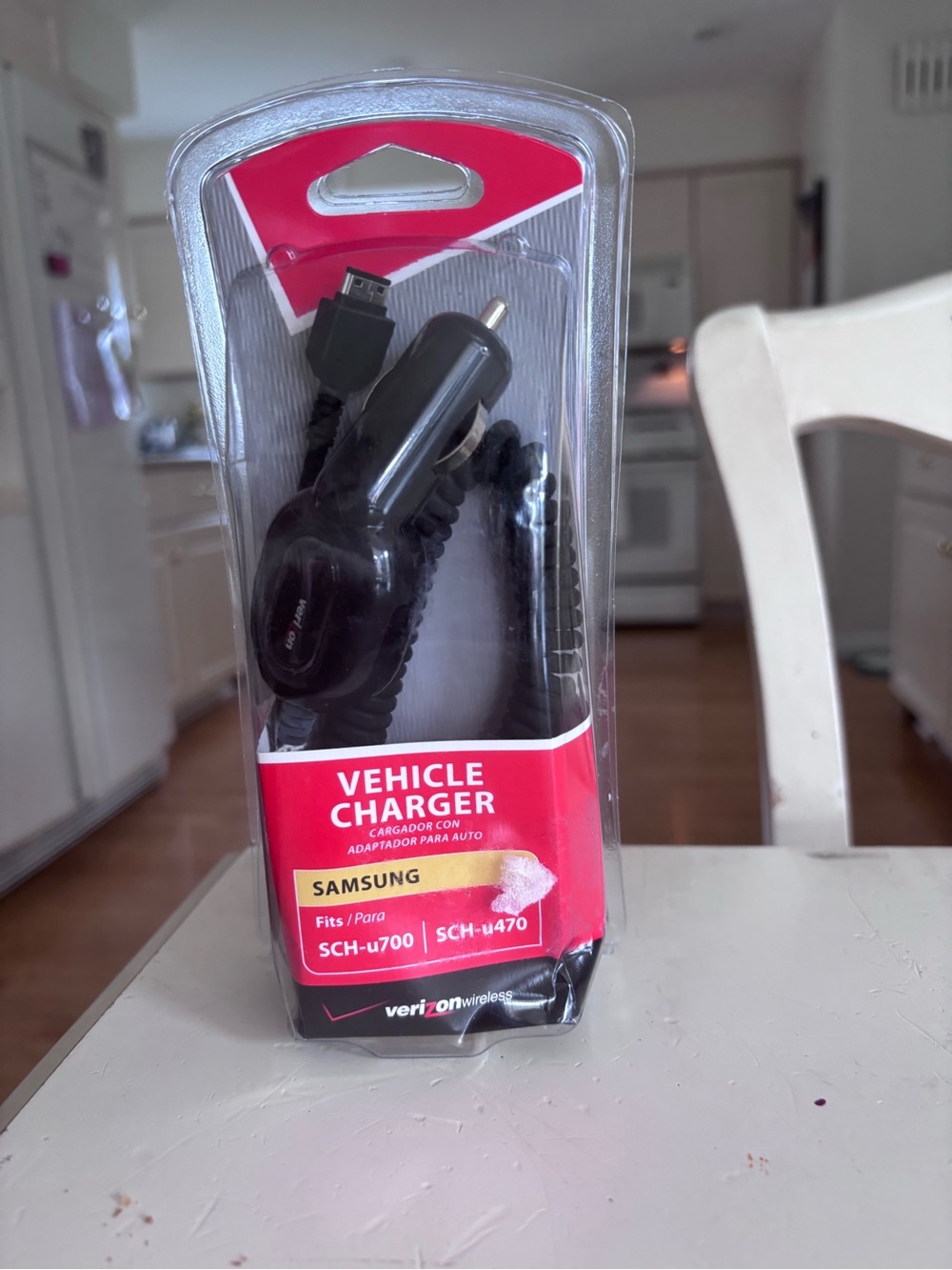 Samsung Black Vehicle Charger with Coiled Cable
